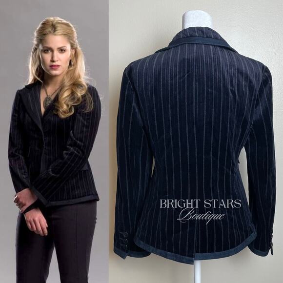 Extremely Rare Velvet Blazer ASO Rosalie Hale Twilight Promotional Images Blue - Picture 2 of 12